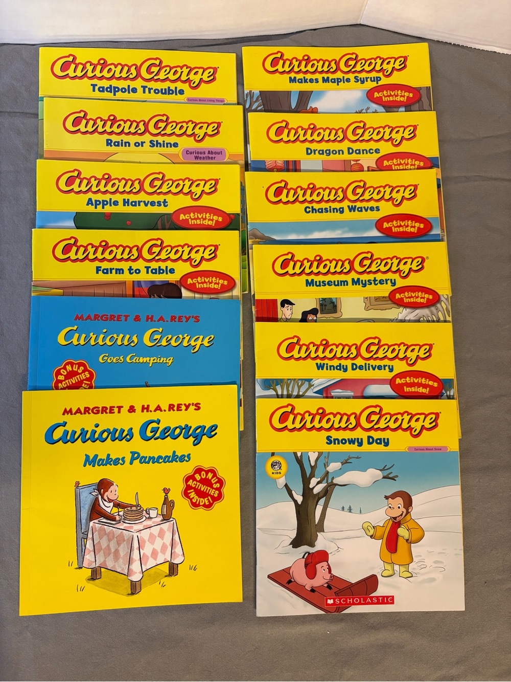 Curious George Children's Book Lot - 12 Soft Cover Books